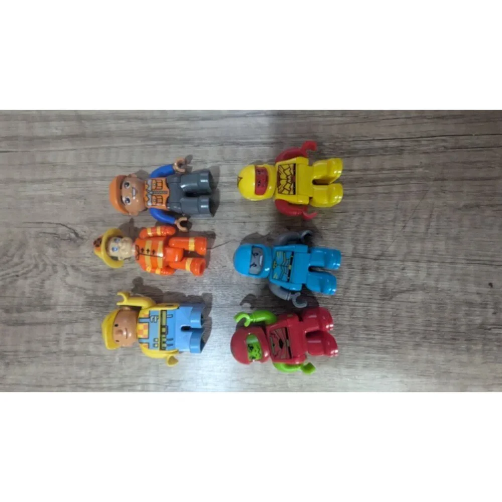 Mixed Building Block Figures Set of 6 Rescue Workers and Space Characters